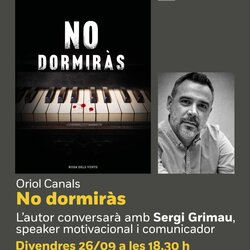 Presentació del llibre 'No dormiràs' d'Oriol Canals