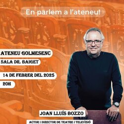 'Teatre i vida', una xerrada amb Joan Lluís Bozzo