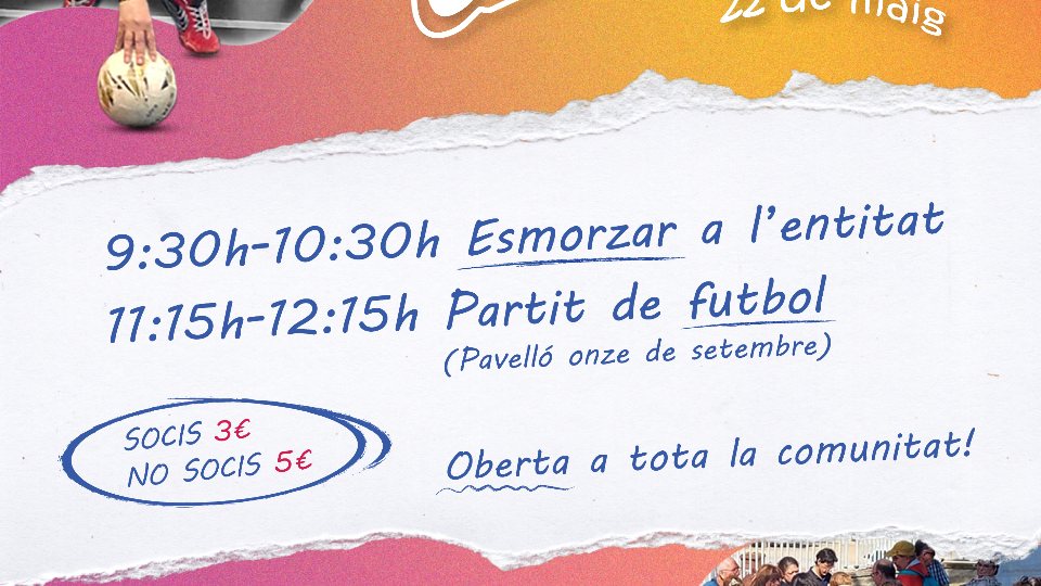 Jornada de Germanor, amb esmorzar a l'entitat i partit de futbol