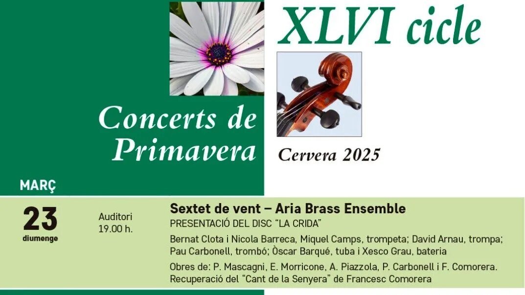 Concert del sextet de vent Aria Brass Ensemble