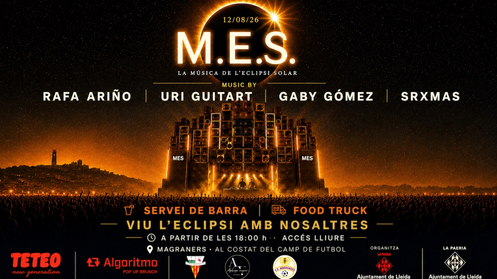 ' M.E.S. - La música de l'eclipsi solar', amb Rafa Ariño, Uri Guitart, Gaby Gómez i SrxMas