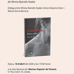 Presentació del llibre 'Canela fina. Relats eròtics', de Mireia Balcells Nadal