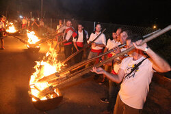 Baixada de falles a La Pobla de Segur