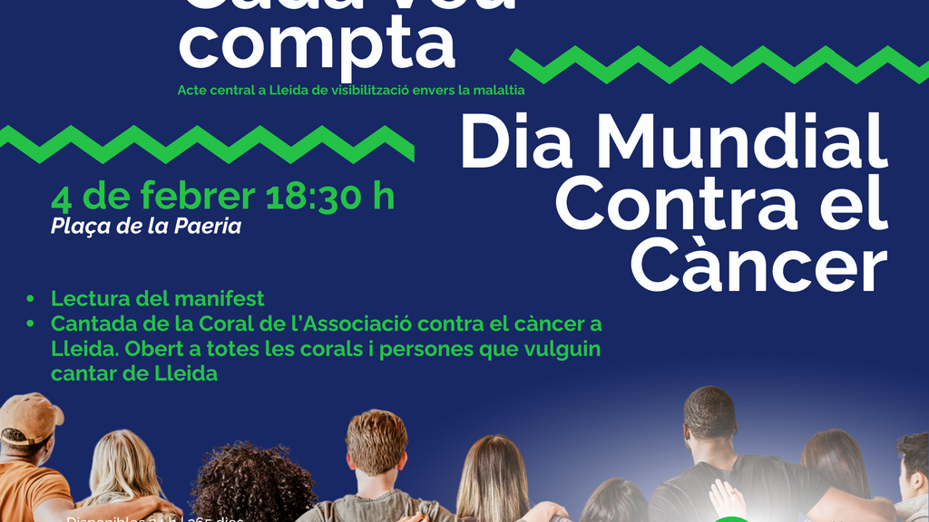 'Cada veu compta'. Cantada de la Coral de l'Associació contra el càncer a Lleida