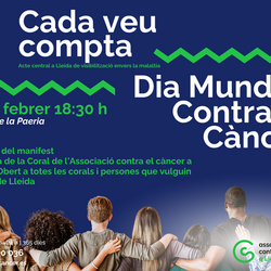 'Cada veu compta'. Cantada de la Coral de l'Associació contra el càncer a Lleida