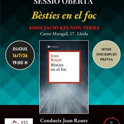 Club de lectura obert dedicat a 'Bèsties en el foc'