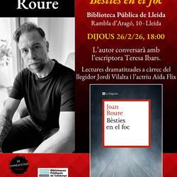 Presentació de la darrera novel·la de l’escriptor Joan Roure, Bèsties en el foc