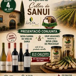 Presentació i degustació de la nova gamma de vins del Celler de Sanui i dels nous productes del Grup Aragonés
