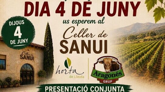 Presentació i degustació de la nova gamma de vins del Celler de Sanui i dels nous productes del Grup Aragonés