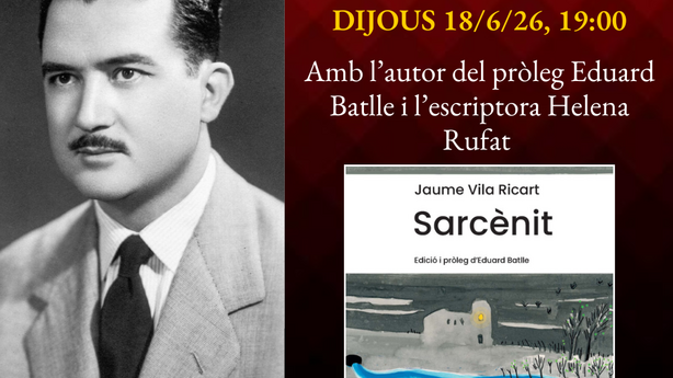 Presentació del llibre Sarcènit, de Jaume Vila Ricart
