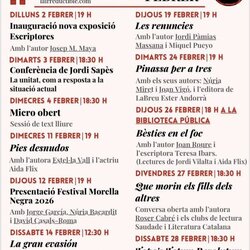 Activitats de la Irreductible del mes de febrer