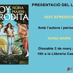 Presentació del llibre 'Soy Afrodita', de Núria Marín