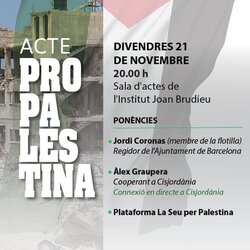 Acte Pro Palestina amb Jordi Coronas i Àlex Graupera