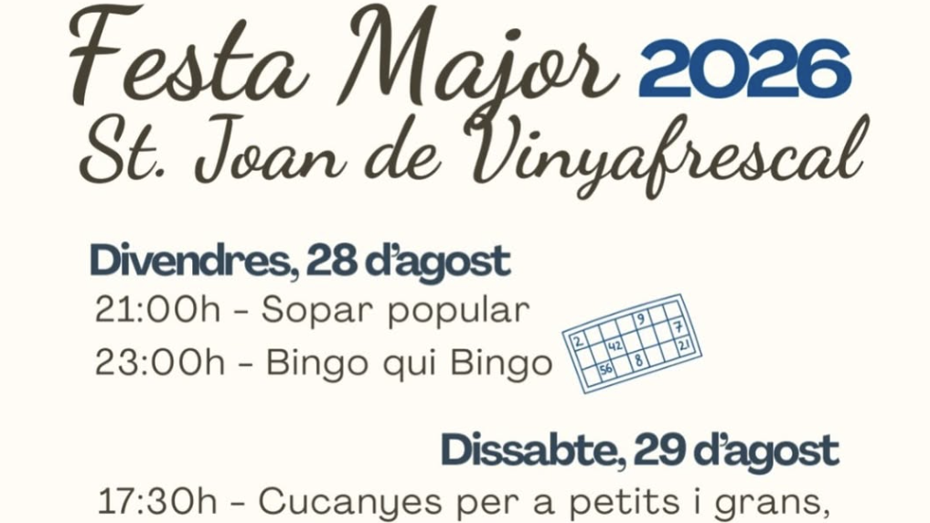 Festa Major de Sant Joan de Vinyafrescal