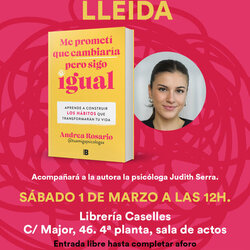 Presentació de 'Me prometí que cambiaría pero sigo igual' d'Andrea Rosario