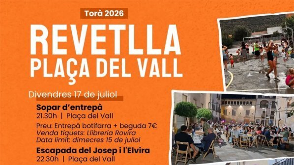 Revetlla a la plaça del Vall