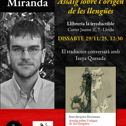 Presentació del llibre 'Assaig sobre l’origen de les llengües'