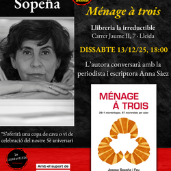 Presentació del llibre Ménage à trois, amb l’autora, Josepa Sopeña