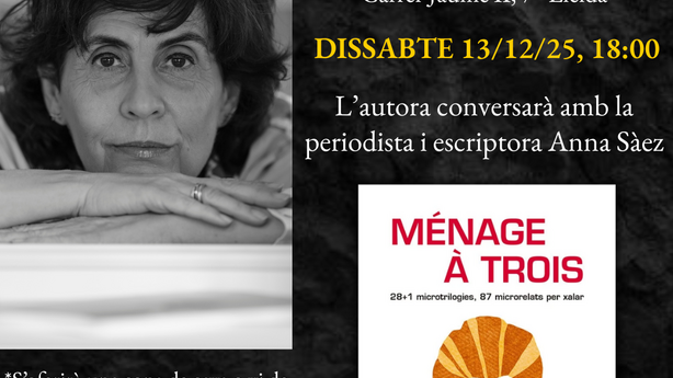 Presentació del llibre Ménage à trois, amb l’autora, Josepa Sopeña