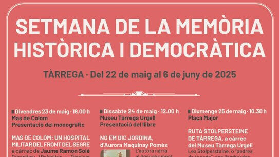 Setmana de la Memòria Històrica i Democràtica a Tàrrega