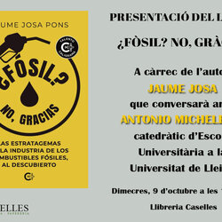 Presentació llibre '¿Fósil? No, gracias.' de Jaume Josa