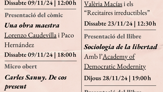 Activitats de novembre a La Irreductible