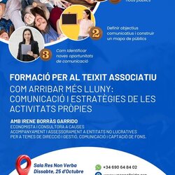 Formació gratuïta a tot el teixit associatiu de Lleida
