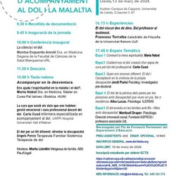 XIX Jornada d'acompanyament al dol i a la malaltia