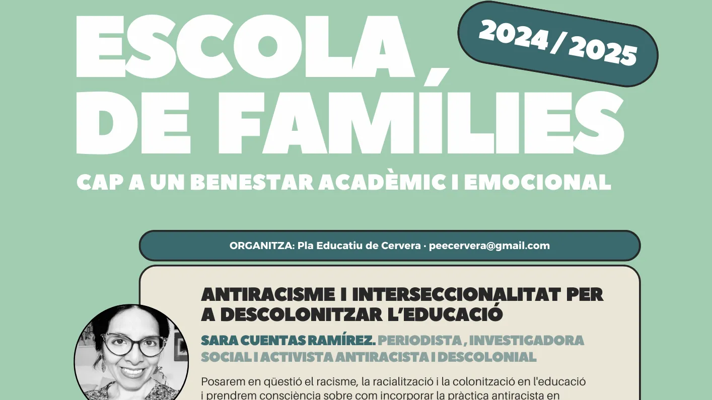 Xerrada “Antiracisme i interseccionalitat per a descolonitzar l’educació”