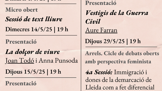 Agenda de maig de la Irreductible