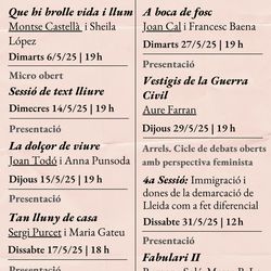 Agenda de maig de la Irreductible