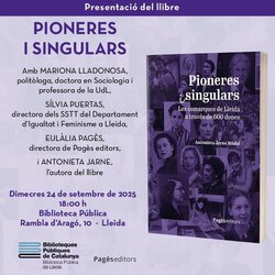 Presentació del llibre 'Pioneres i singulars' d'Antonieta Jarne