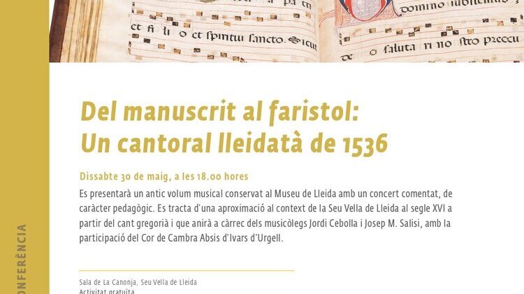 Concert-conferència: 'Del manuscrit al faristol'