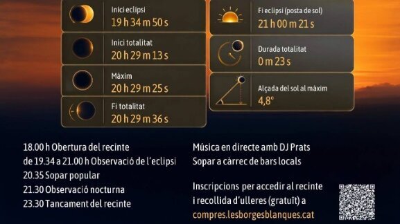 Jornada astronòmica amb motiu de l'eclipsi a Les Borges Blanques