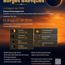 Jornada astronòmica amb motiu de l'eclipsi a Les Borges Blanques