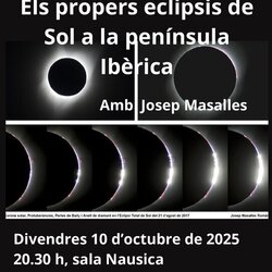 Conferència de Lluna: els propers eclipsis de sol a la península ibèrica