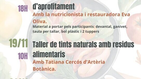 Setmana de l'Aprofitament Alimentari a la Mariola