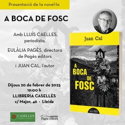 Presentació llibre 'A boca de fosc' de Juan Cal