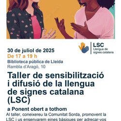 Taller Sensibilització i Difusió de la Llengua de Signes