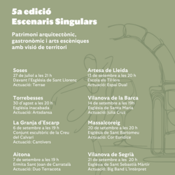 5a Edició 'Escenaris singulars'