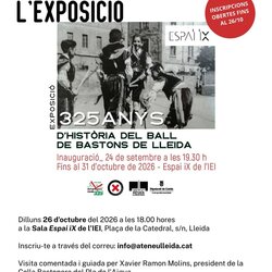 Exposició 325 anys d'història al ball de bastons de Lleida