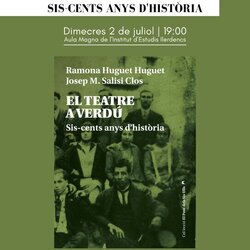 Presentació del llibre "El Teatre Verdú. Sis-cents anys d'història"