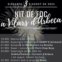 Nit de Foc a Vilars d'Arbeca