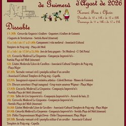 31ª edició del Mercat Medieval de Guimerà