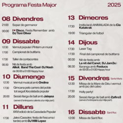 Festa Major de Les Avellanes