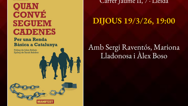 Presentació de l’assaig col·lectiu 'Quan convé seguem cadenes'