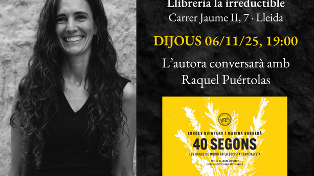 Presentació del llibre '40 segons. Les ganes de morir en la societat capitalista'