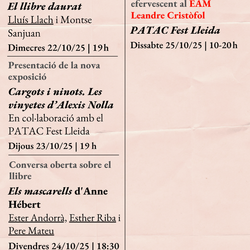 Activitats de la Irreductible el mes d'octubre
