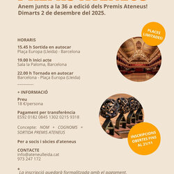 36a edició Premis Ateneus