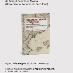 Presentació del llibre 'Por derecho de conquista', de Gerard Pamplona Molina